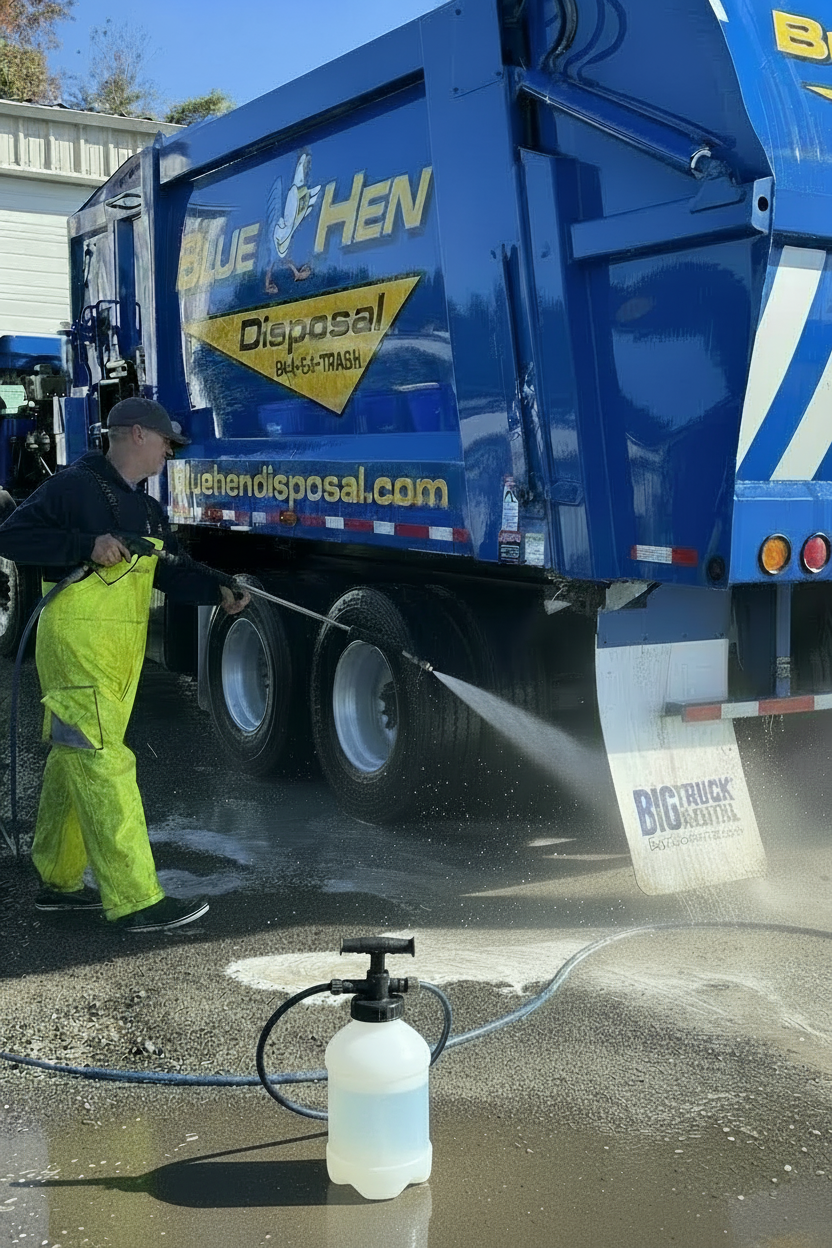 Garbage Truck with Plain Sprayer